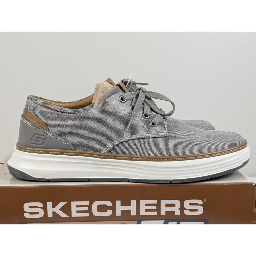 Skechers Moreno-Ederson Men's Classic Fit Air-Cooled Memory Foam Size 8.5W Taupe